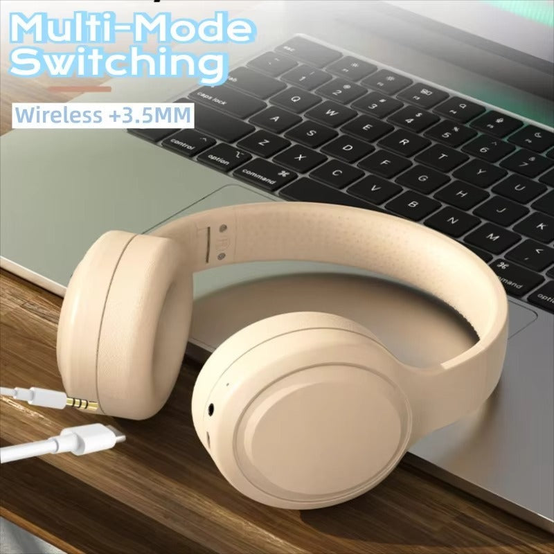 Wireless Bluetooth Headphones Over Ear HiFi Stereo Noise Cancelling Gaming Sports Headset with Mic