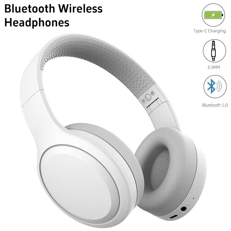 Wireless Bluetooth Headphones Over Ear HiFi Stereo Noise Cancelling Gaming Sports Headset with Mic UAE