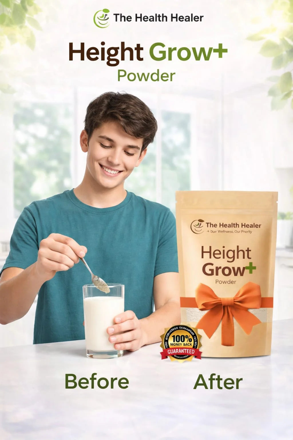 The Health Healer Height Grow Powder – 100% Natural Height Increase Supplement