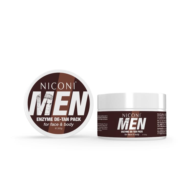 NICONI Men Enzyme De-Tan Pack for Face & Body
