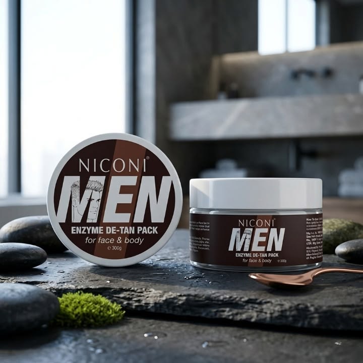 NICONI Men Enzyme De-Tan Pack for Face & Body