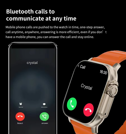 LAXASFIT Smartwatch Bluetooth Calling Sports Watch Heart Rate Monitor for Android iPhone UAE
