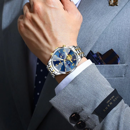 POEDAGAR Luxury Waterproof Chronograph Watch for Men ⌚