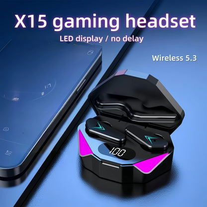X15 TWS Wireless Bluetooth Earbuds LED Display Gaming Headset with Mic Noise Cancelling Earphones for Android & iPhone UAE