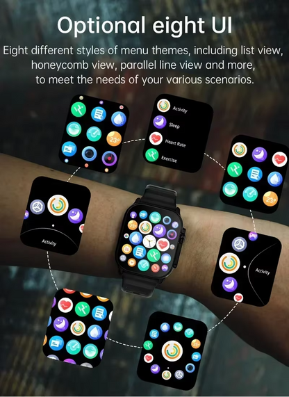 LAXASFIT Smartwatch Bluetooth Calling Sports Watch Heart Rate Monitor for Android iPhone UAE